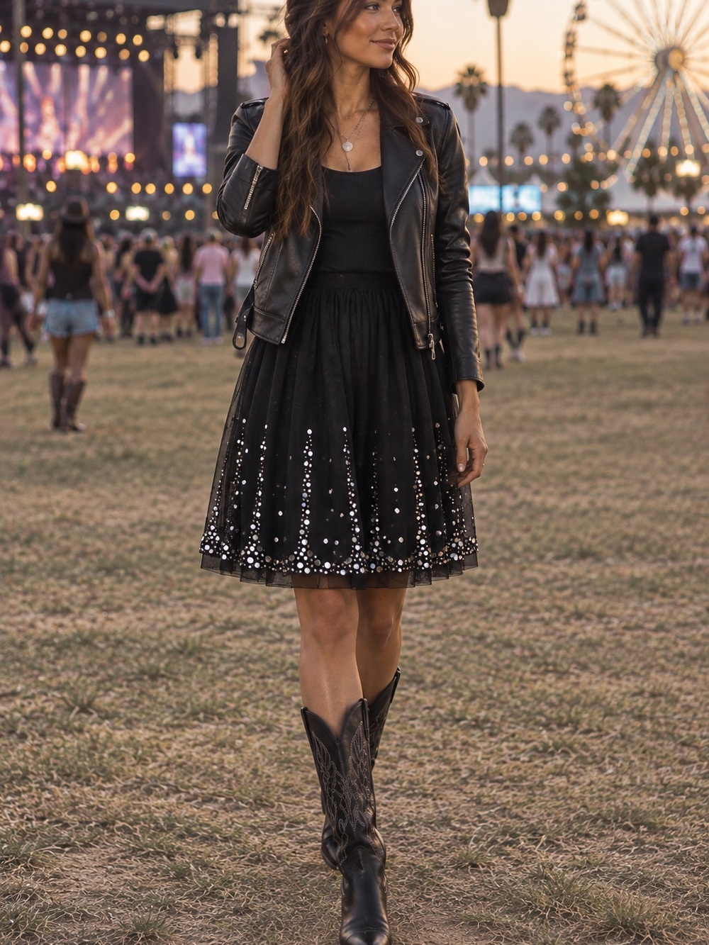 🎤 MAKE OFFER🎤 The Letter Black Sequin Tutu Full Skirt Sparkle Sequins Small